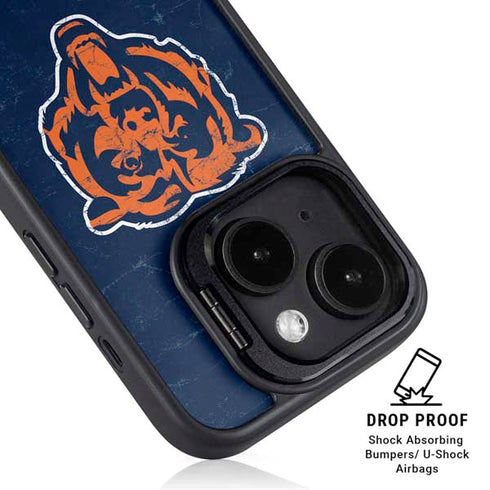 NFL Chicago Bears - Alternate Distressed iPhone 15 Plus Kickstand Case