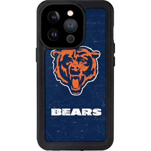 NFL Chicago Bears - Alternate Distressed iPhone 15 Pro Waterproof Case