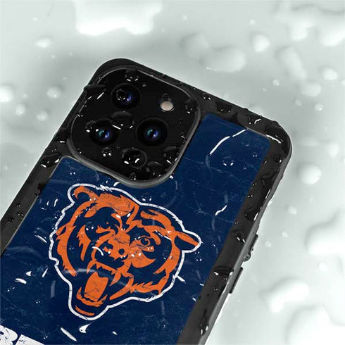 NFL Chicago Bears - Alternate Distressed iPhone 15 Pro Waterproof Case