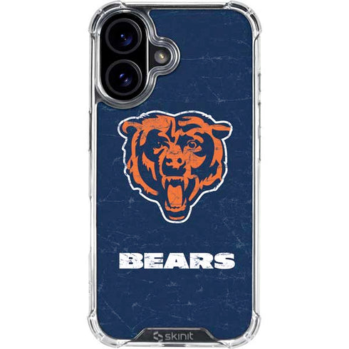 NFL Chicago Bears - Alternate Distressed iPhone 16 Plus Clear Case