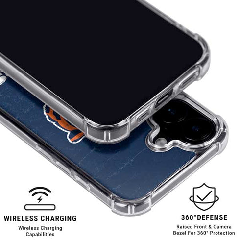NFL Chicago Bears - Alternate Distressed iPhone 16 Plus Clear Case
