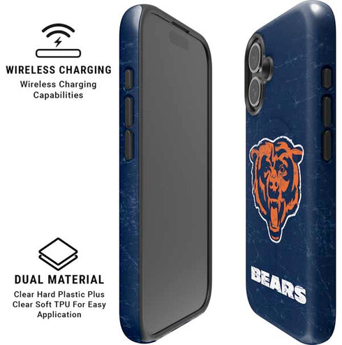 NFL Chicago Bears - Alternate Distressed iPhone 16 Plus Magsafe Impact Case