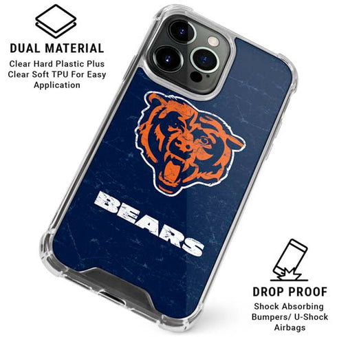 NFL Chicago Bears - Alternate Distressed iPhone 16 Pro Clear Case