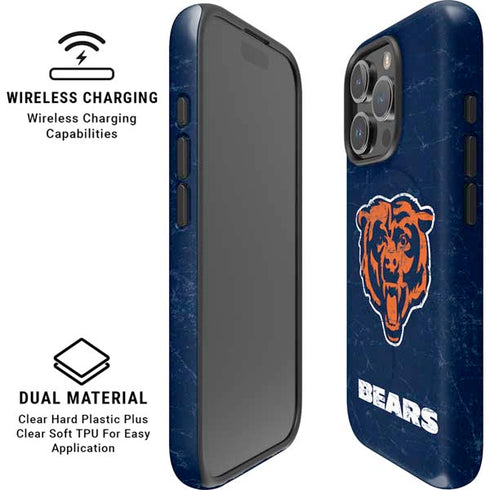NFL Chicago Bears - Alternate Distressed iPhone 16 Pro Max Magsafe Impact Case