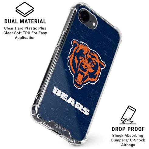 NFL Chicago Bears - Alternate Distressed iPhone 16e Clear Case