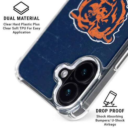 NFL Chicago Bears - Alternate Distressed iPhone 17 Clear Case