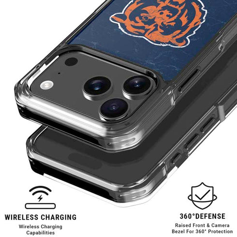 NFL Chicago Bears - Alternate Distressed iPhone 18 Pro Clear Case
