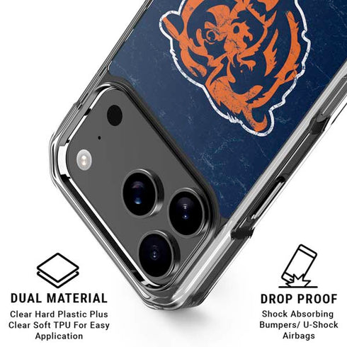 NFL Chicago Bears - Alternate Distressed iPhone 18 Pro Clear Case