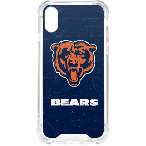 NFL Chicago Bears - Alternate Distressed iPhone XS Clear Case