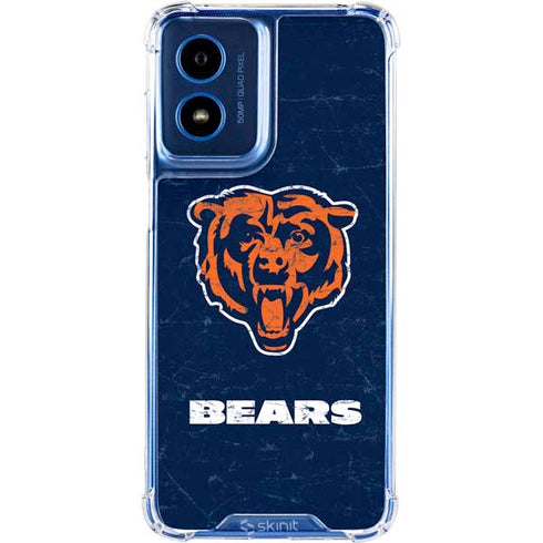 NFL Chicago Bears - Alternate Distressed Moto G Play 4G (2024) Clear Case