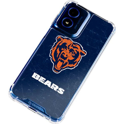 NFL Chicago Bears - Alternate Distressed Moto G Play 4G (2024) Clear Case