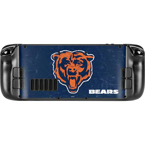 NFL Chicago Bears - Alternate Distressed Steam Deck Handheld Gaming Computer OLED Skin