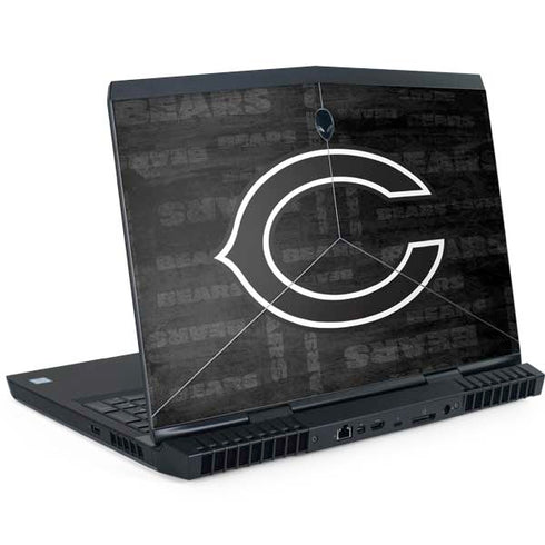 NFL Chicago Bears Black & White Dell Alienware Skin
