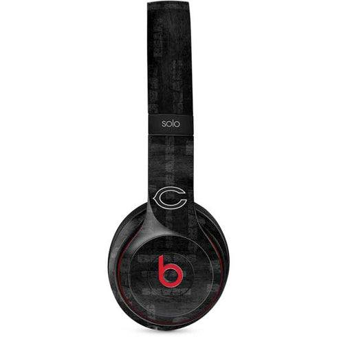NFL Chicago Bears Black & White Beats Solo 3 Wireless Skin