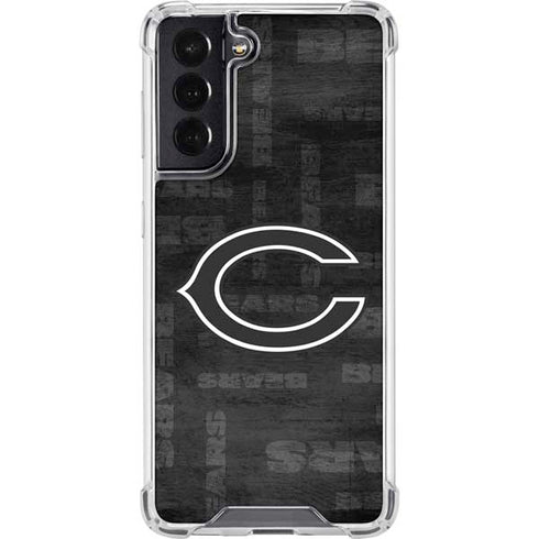 NFL Chicago Bears Black & White Galaxy S22 Clear Case