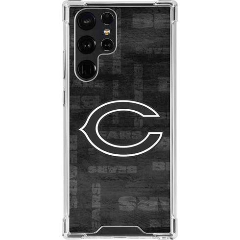 NFL Chicago Bears Black & White Galaxy S23 Ultra Clear Case
