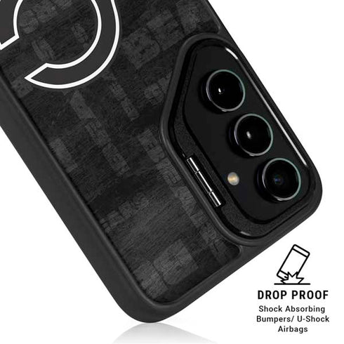 NFL Chicago Bears Black & White Galaxy S24 FE Kickstand Case