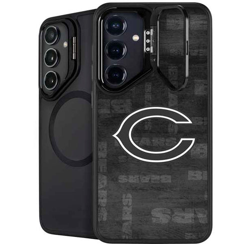 NFL Chicago Bears Black & White Galaxy S25 Kickstand Case