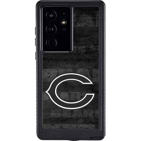 NFL Chicago Bears Black & White Galaxy S24 Ultra Waterproof Case