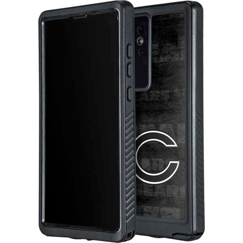 NFL Chicago Bears Black & White Galaxy S24 Ultra Waterproof Case
