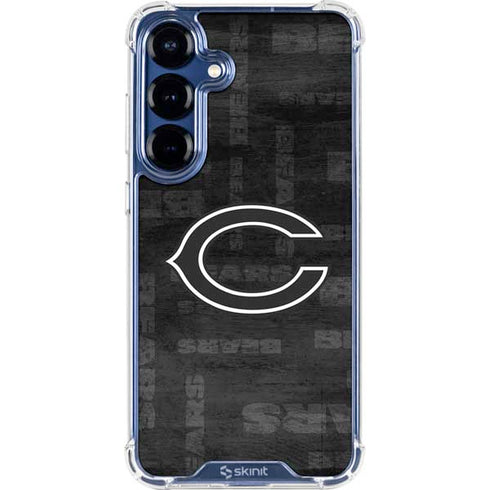 NFL Chicago Bears Black & White Galaxy S25 Clear Case