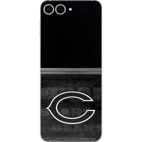 NFL Chicago Bears Black & White Galaxy Z Flip6 Skin