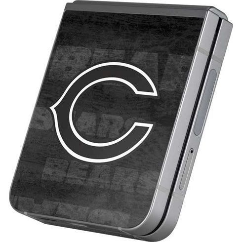 NFL Chicago Bears Black & White Galaxy Z Flip6 Skin