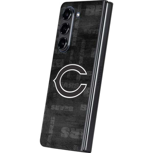NFL Chicago Bears Black & White Galaxy Z Fold5 5G Skin