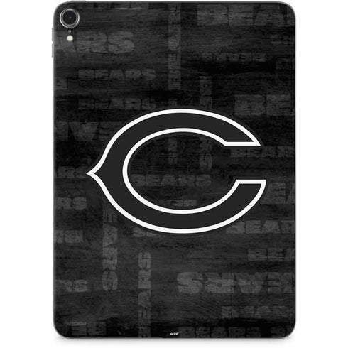 NFL Chicago Bears Black & White Apple iPad Pro Skin