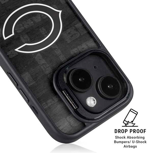 NFL Chicago Bears Black & White iPhone 13 Kickstand Case