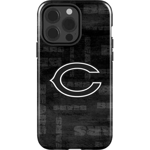 NFL Chicago Bears Black & White iPhone 15 Pro Impact Case
