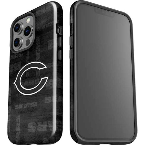 NFL Chicago Bears Black & White iPhone 15 Pro Impact Case