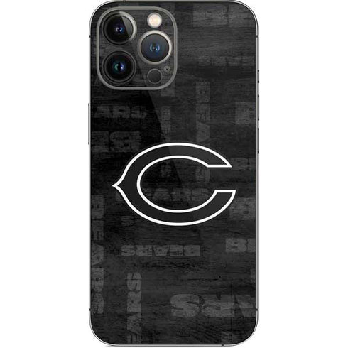 NFL Chicago Bears Black & White iPhone 15 Pro Max Skin
