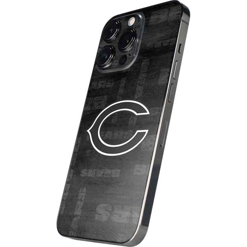 NFL Chicago Bears Black & White iPhone 15 Pro Max Skin
