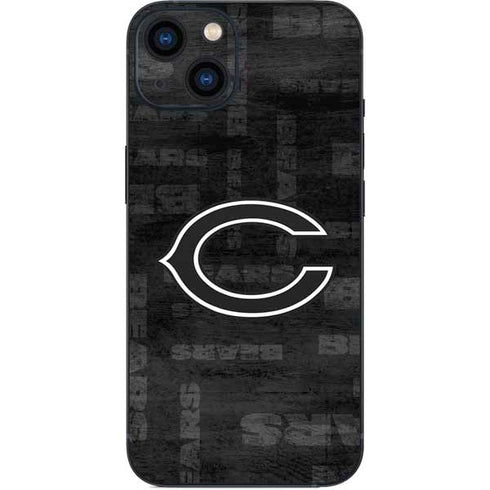 NFL Chicago Bears Black & White iPhone 15 Skin
