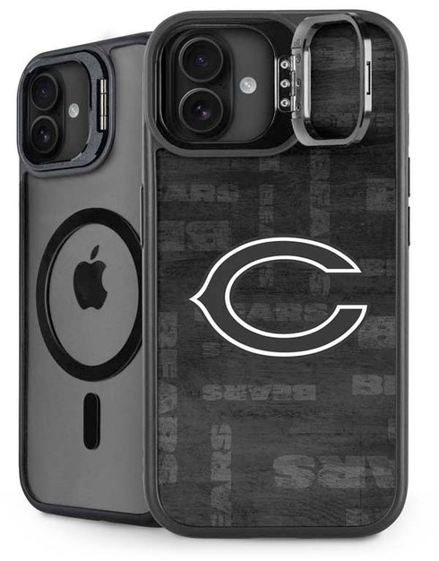 NFL Chicago Bears Black & White iPhone 16 Kickstand Case