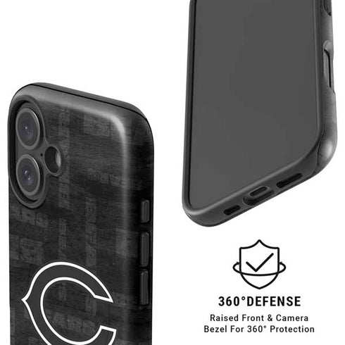 NFL Chicago Bears Black & White iPhone 16 Magsafe Impact Case