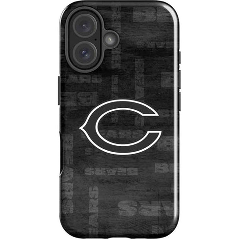 NFL Chicago Bears Black & White iPhone 16 Plus Impact Case
