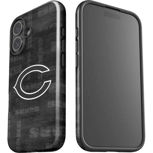 NFL Chicago Bears Black & White iPhone 16 Plus Impact Case