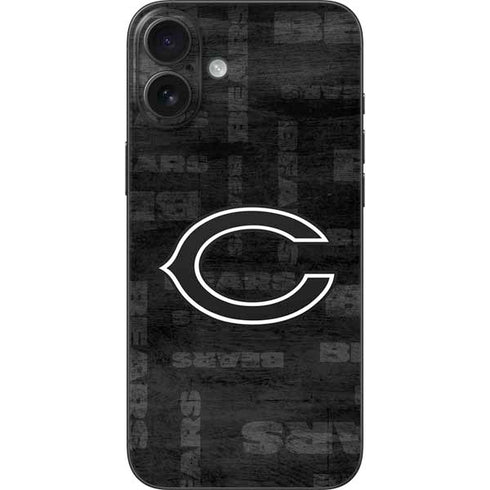 NFL Chicago Bears Black & White iPhone 16 Plus Skin