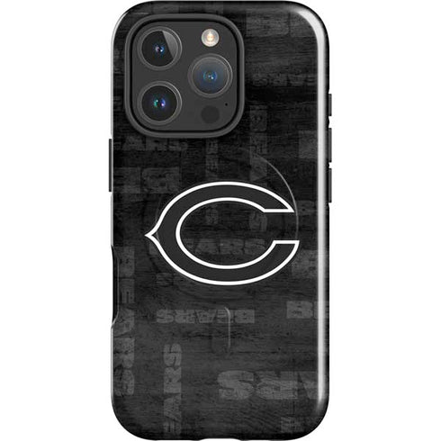 NFL Chicago Bears Black & White iPhone 16 Pro Magsafe Impact Case