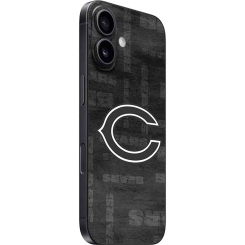 NFL Chicago Bears Black & White iPhone 16 Skin