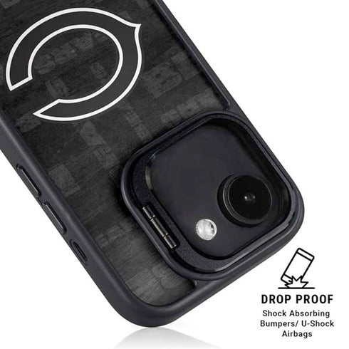 NFL Chicago Bears Black & White iPhone 16e Kickstand Case