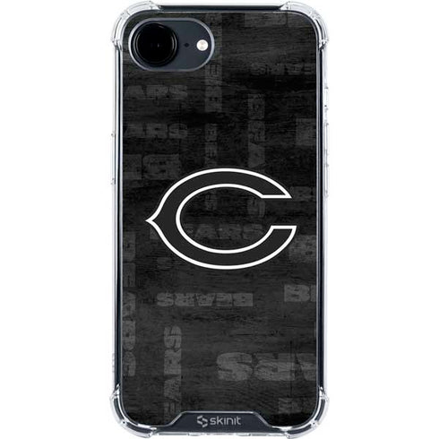 NFL Chicago Bears Black & White iPhone 16e Clear Case