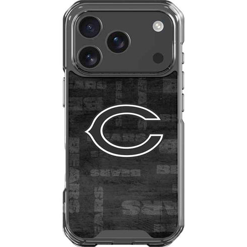 NFL Chicago Bears Black & White iPhone 18 Pro Clear Case