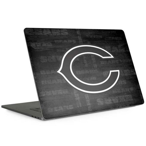 NFL Chicago Bears Black & White MacBook Skins