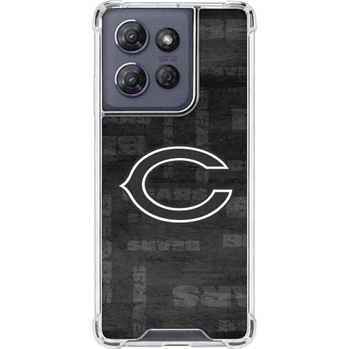 NFL Chicago Bears Black & White Moto G 5G (2025) Clear Case