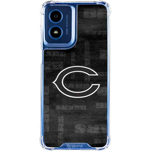 NFL Chicago Bears Black & White Moto G 5G (2024) Clear Case