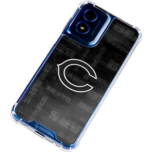 NFL Chicago Bears Black & White Moto G 5G (2024) Clear Case