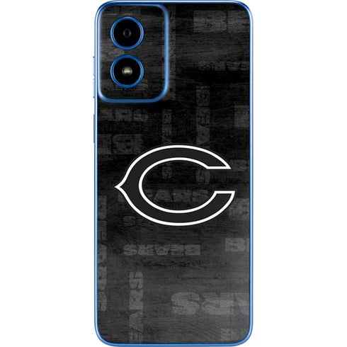 NFL Chicago Bears Black & White Moto G Play 4G (2024) Skin